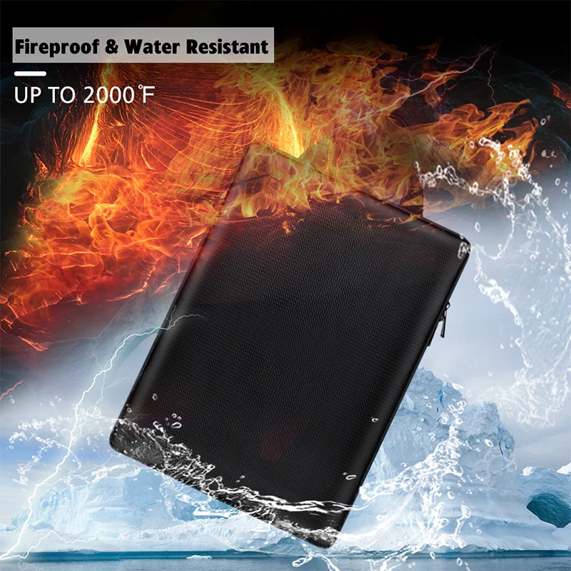 Custom Logo 2100 Fahrenheit Fire Resistant Fireproof Waterproof Computer 15.6 inch Laptop Bag