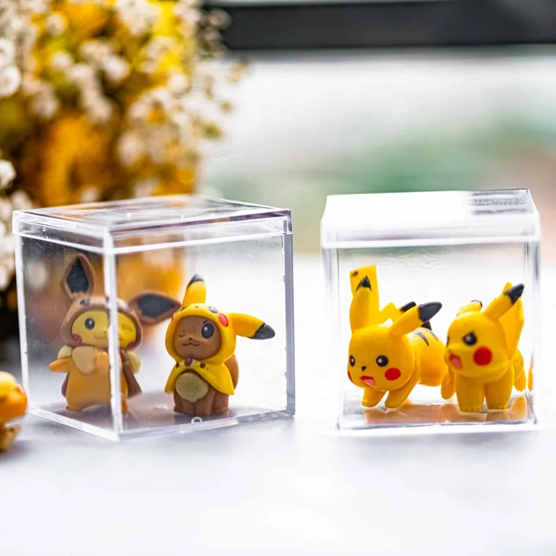 Акриловая коробка для конфет, миниатюрный акриловый квадратный контейнер для хранения, прозрачная пластиковая подарочная коробка для свадьбы, пластиковая мини-упаковочная коробка с крышкой