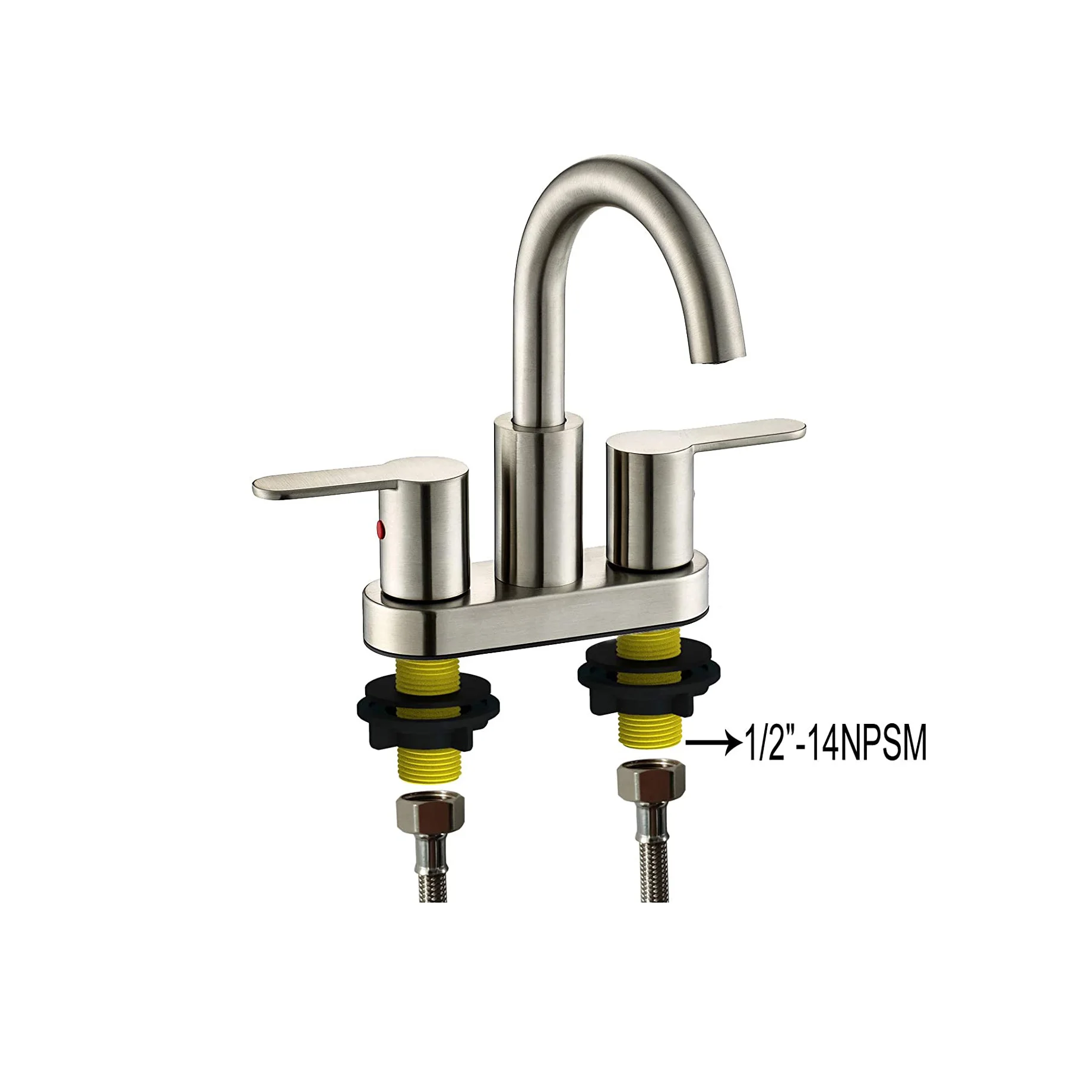 American Zinc-alloy 4 inches  Basin faucet set with cold and heat function switching