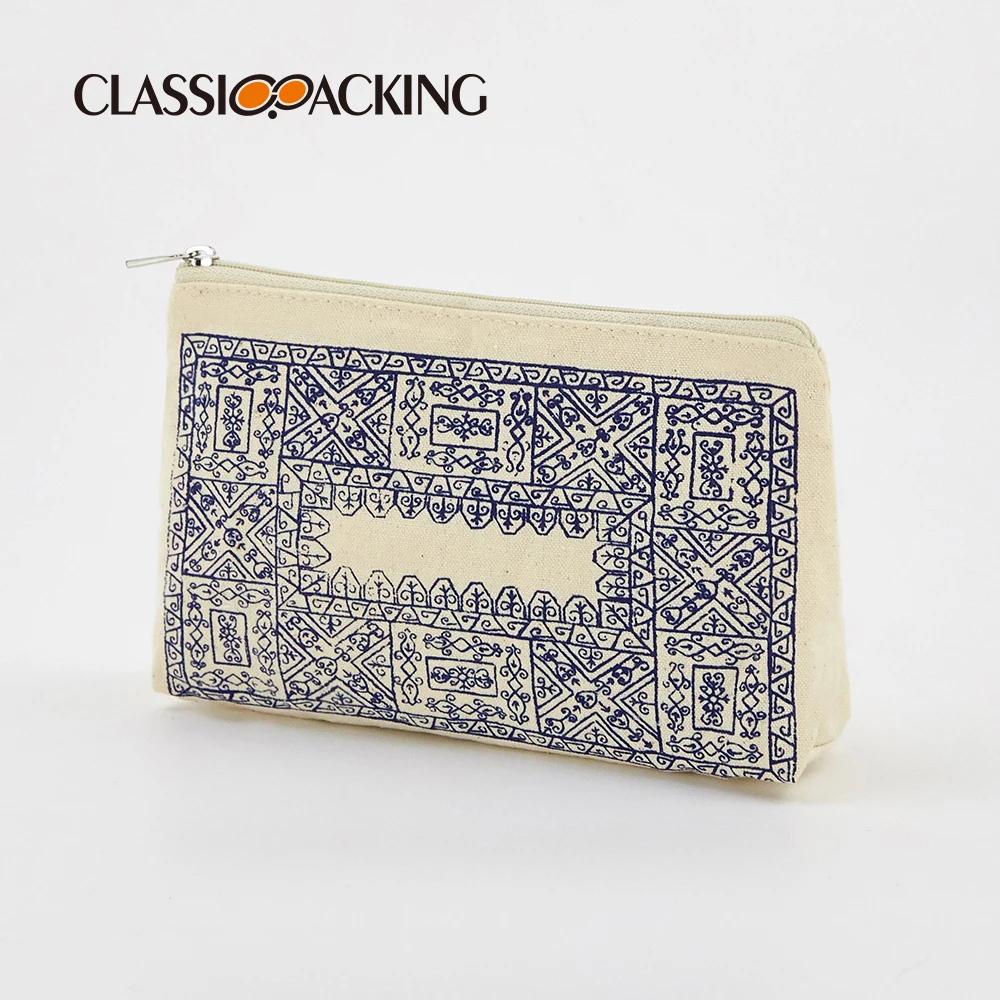 BSCI ISO Sedex FAMA Factory Wholesale Makeup Travel Bag Eco-friendly Organic Cotton Cosmetic Bag