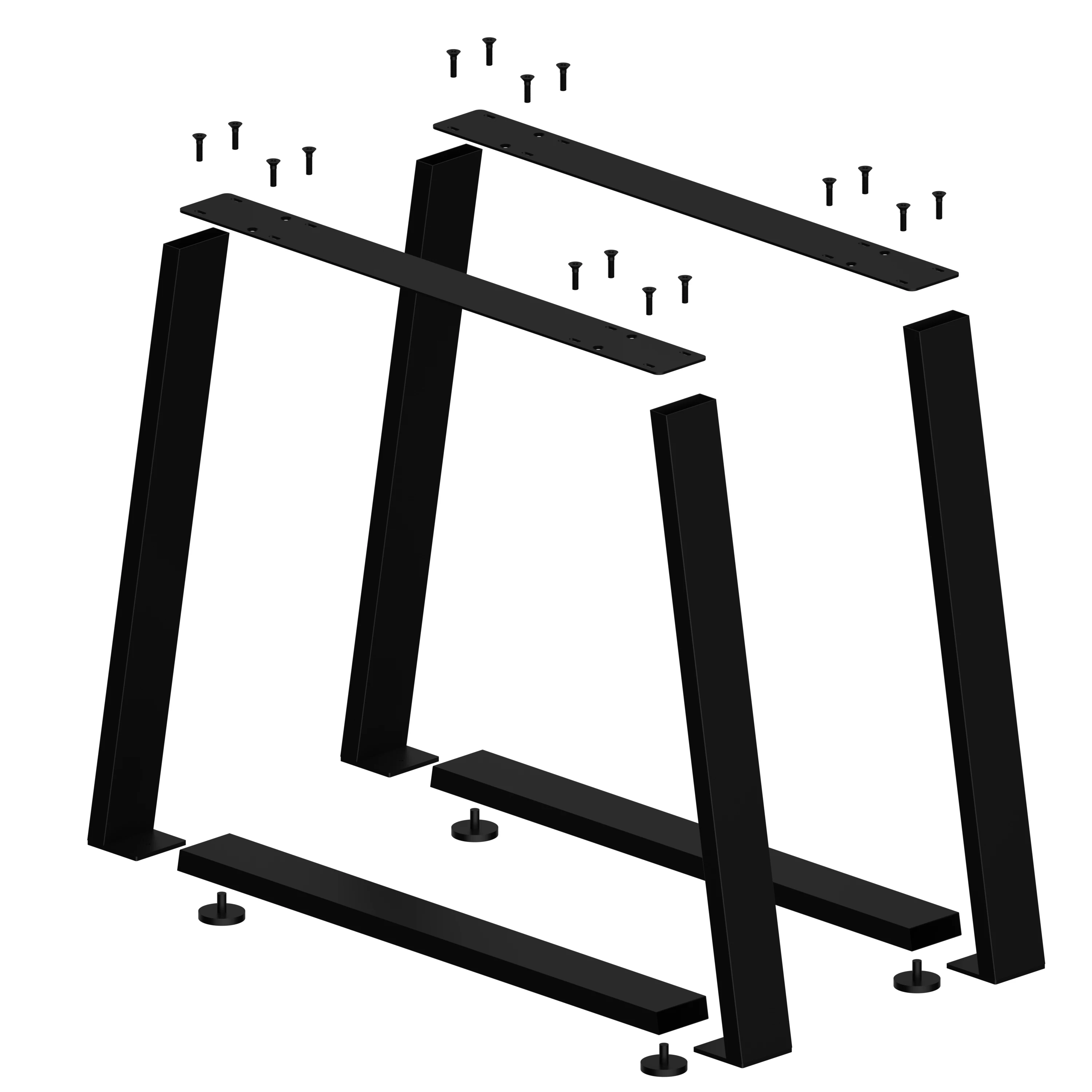 Restaurant Furniture Leg Steel Square Shaped Table Legs for Wood Metal Base