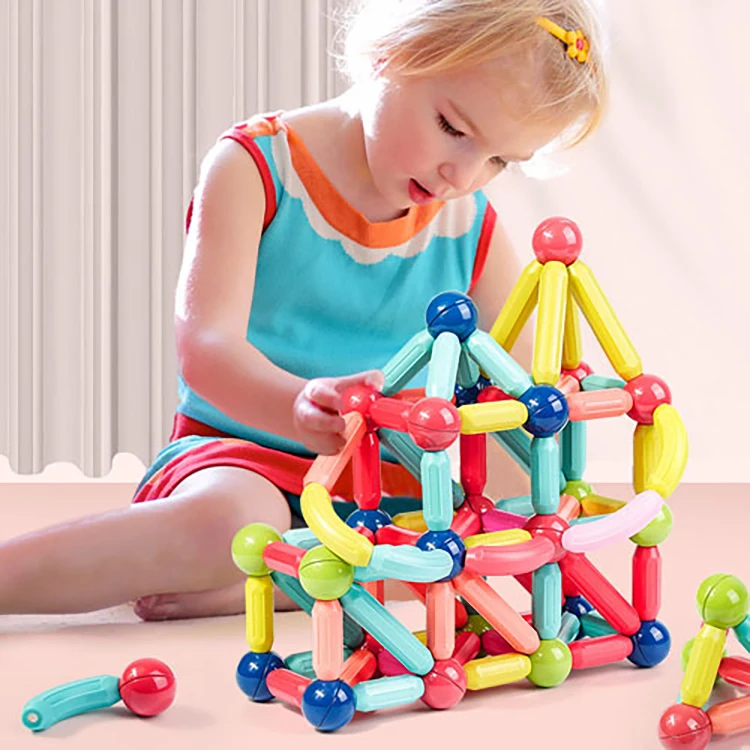 Educational toys factory wholesale magnetic stick toy magnetic sticks and balls building blocks for kids