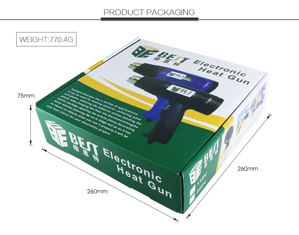 OEM BST 3A Wholesale estacion de calor estacao de ar quente pistola de aire caliente hot air hand soldering gun