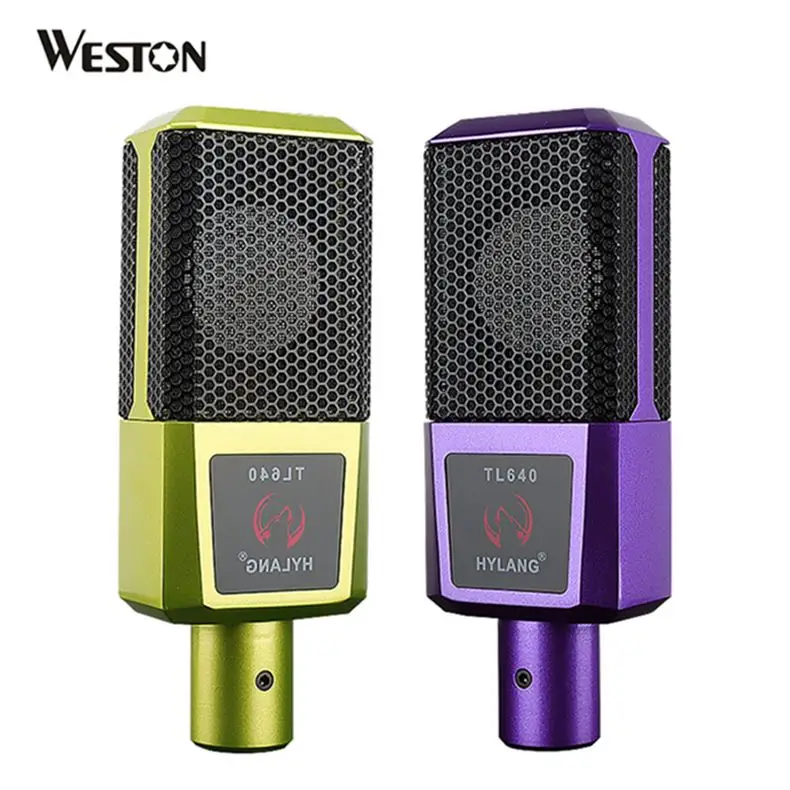weston-V87F 26mm large diaphragm Microphone Podcasting Studio Recording Condenser Mic Kit 48V Phantom XLR Microfones