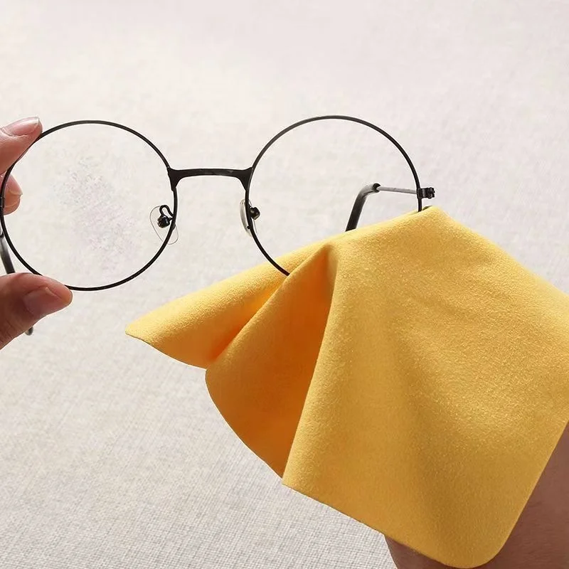glasses cloth microfiber lens custom printed Embossed logo eye glasses screen watch cleaner cloth