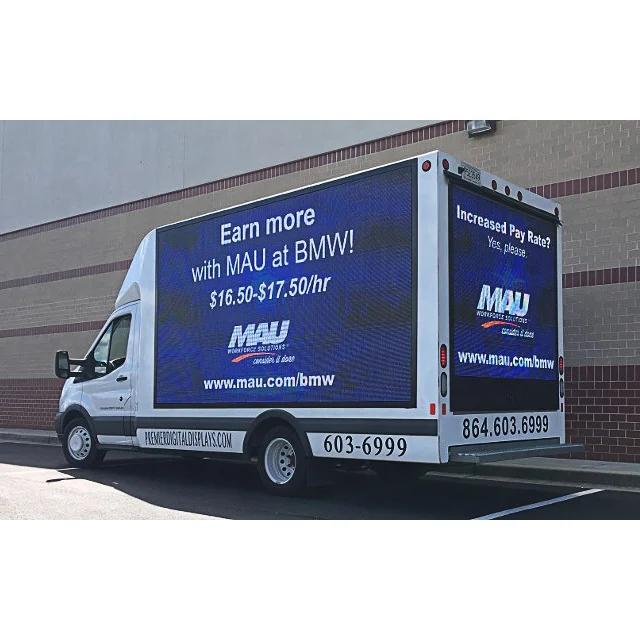 Outdoor Full Color video advertising P4mm Outdoor Truck Bus Car LED Screen Easy Installation LED display mobile truck