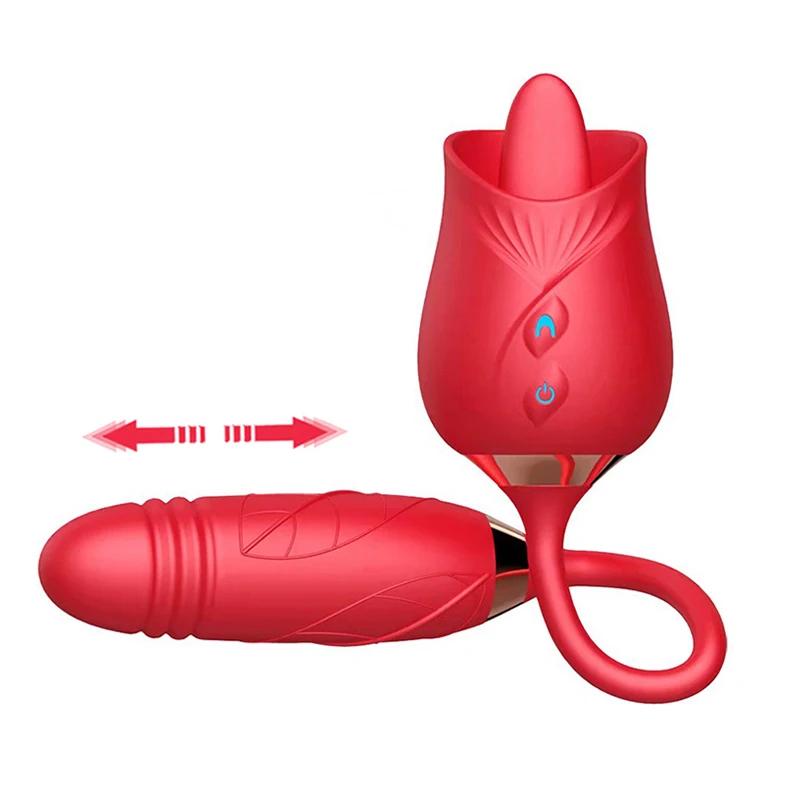 10 Speed Vibrators Dildos Strong Shock Sucking Licking Teasing Double Heads Vibrator Rose Sucking Vibrator Sex Toy for women