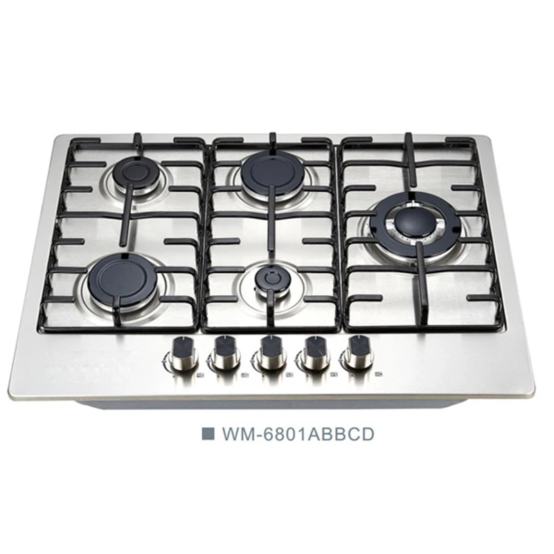 Wholesale Different Cooking Way Quality Powerful Flame 5 Burner Gas Stove Stainless Steel 5 Burner Gas Hob