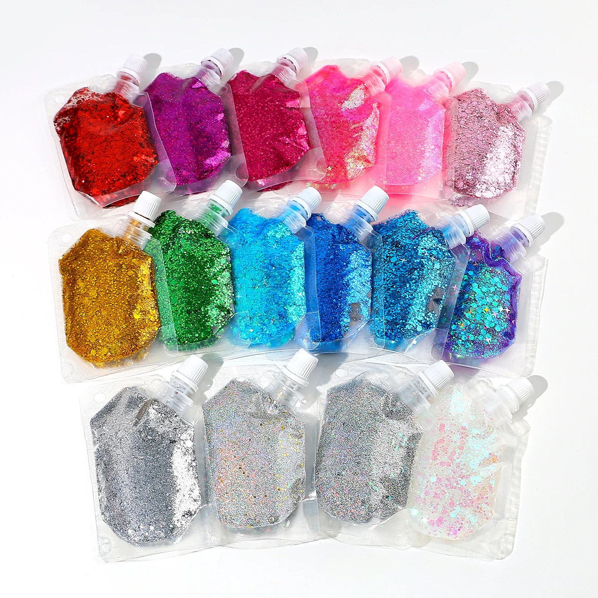 Wholesale Flash Sequins Cream Makeup Face Hair Nail Eye Body Art Liquid Holographic Chunky Glitter Gel for Festival Party