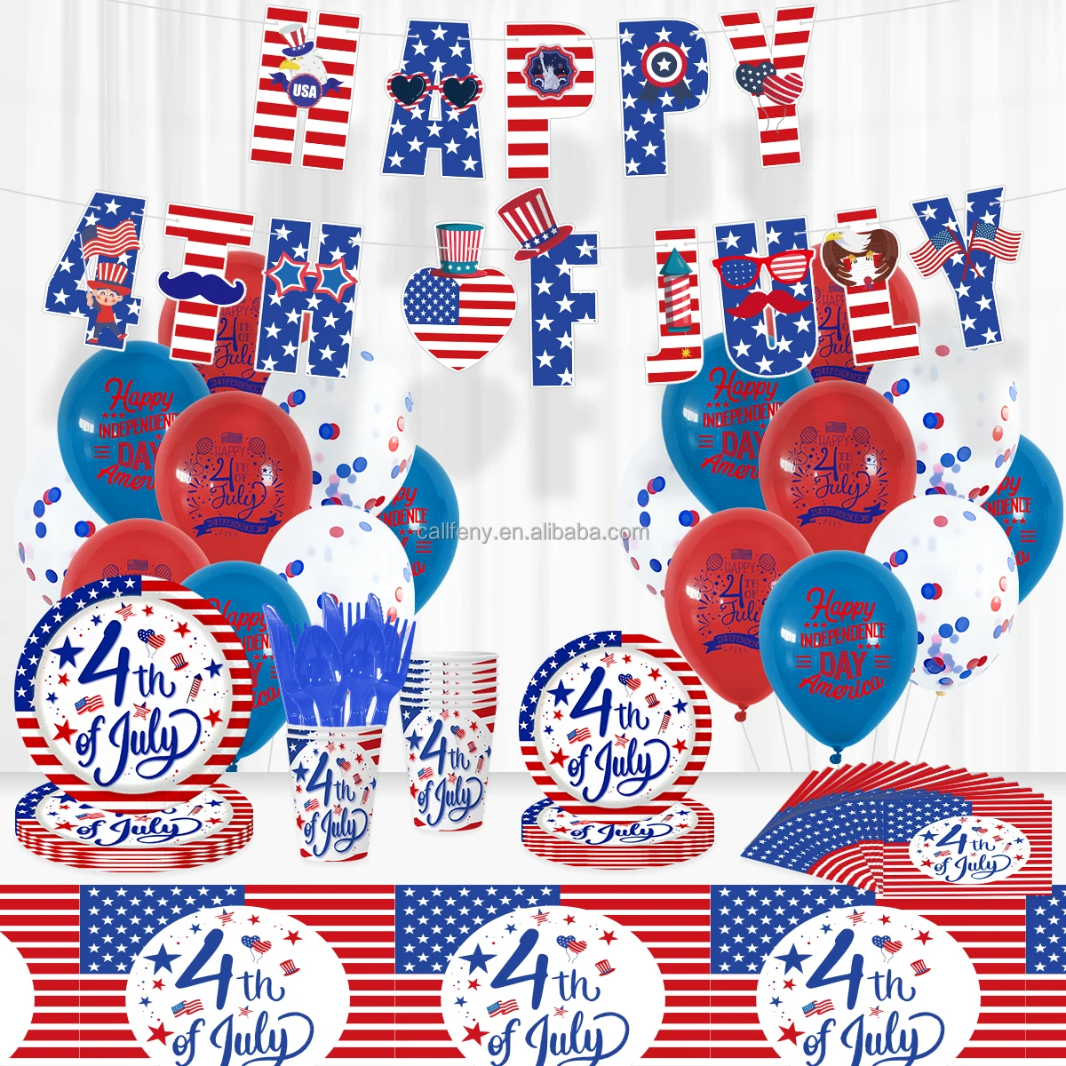 4th of July plates us independence day american independence day party decoration