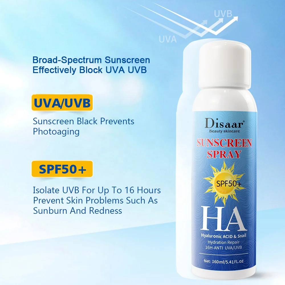 Disaar Солнцезащитный спрей Гиалуроновая кислота Улитка увлажнение spf50 +