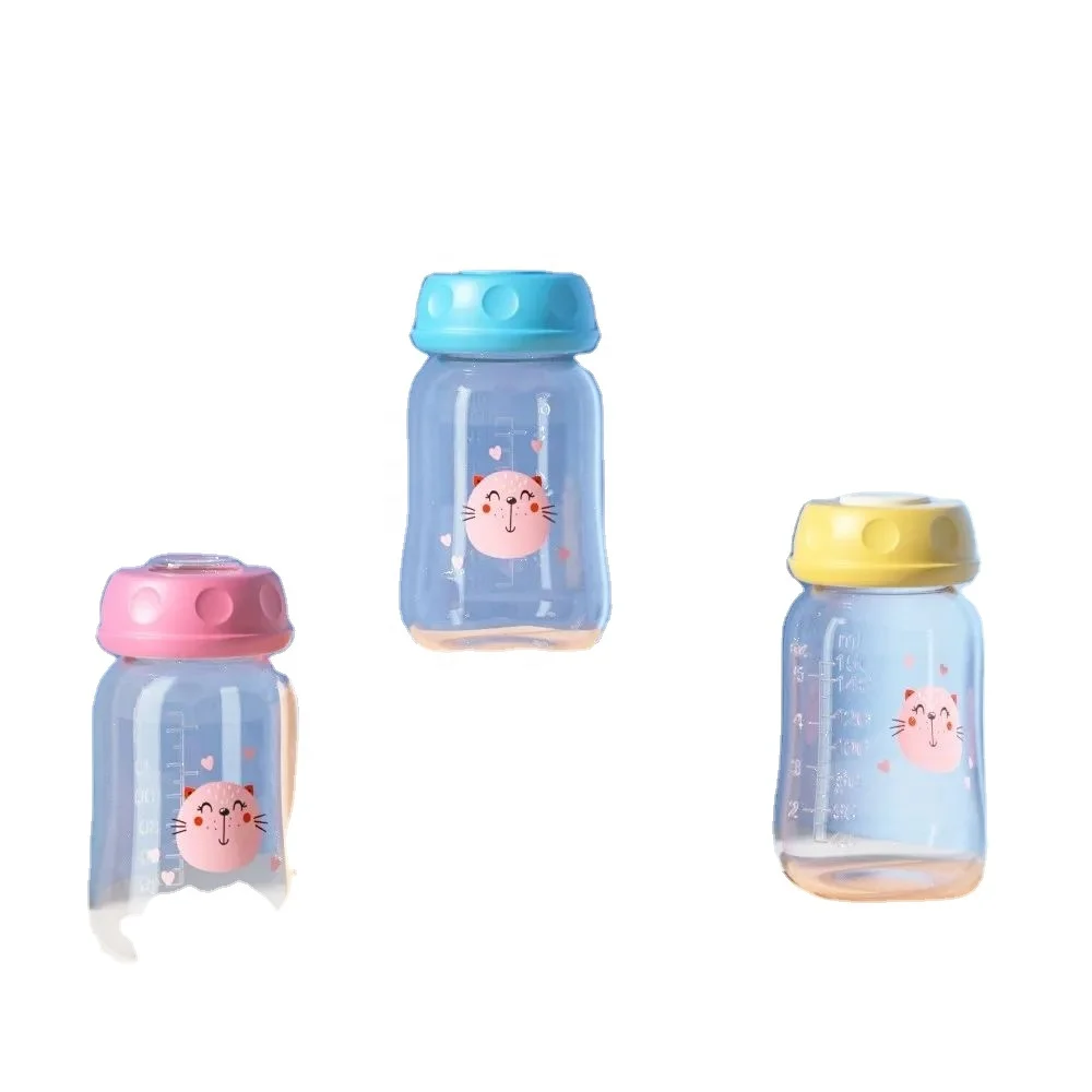 BPA FREE reusable kids cute Breast bottle With nipple