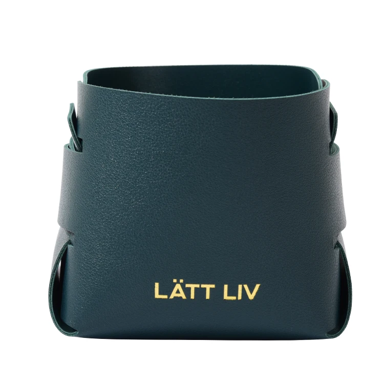 LATTLIV Modern Unique Stylish Make up Organizer Desk Organizer Bucket-shaped Leather-like Cosmetic Organiser