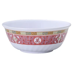 Restaurant Salad Soup Ramen Serving Dinner Noodle Bowl Set Custom Chinese Print Melamine Bowl