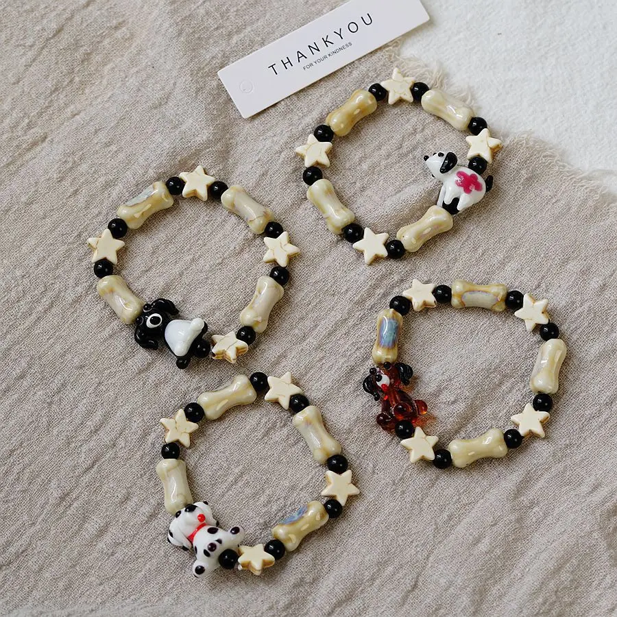 Wholesale Retro Art Sea Animal Fairy Fashion Bracelet Jewelry Multi-Color Multi-Shape Cute Handmade Creative Ceramic Bracelet
