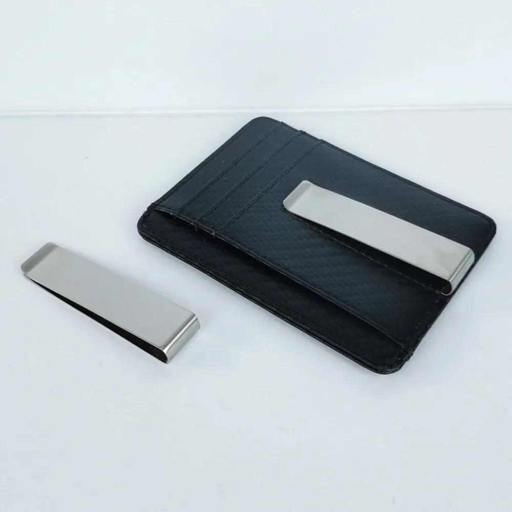 Custom Wallet Accessories  High Elastic Minimalist Slim Stainless Steel Metal Money Clip for Wallet