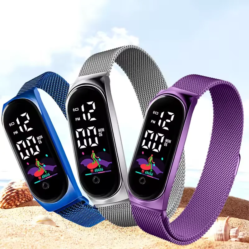 Fashion Sports Watch Waterproof Luminous Kids Digital Watch Touch Screen Electronic LED Watch