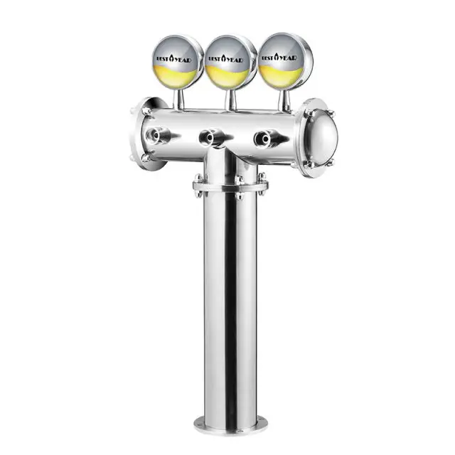 Economical Cheap  Polished T Shape Beer Faucet Tower Tap For Kegerator