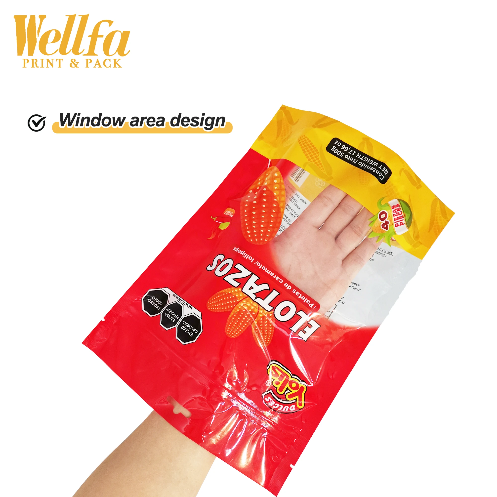 Custom Design Edible Child Smell Proof Zipper Stand Up Pouch Colorful Sweets Gummy Candy Lollipops Packaging Mylar bags