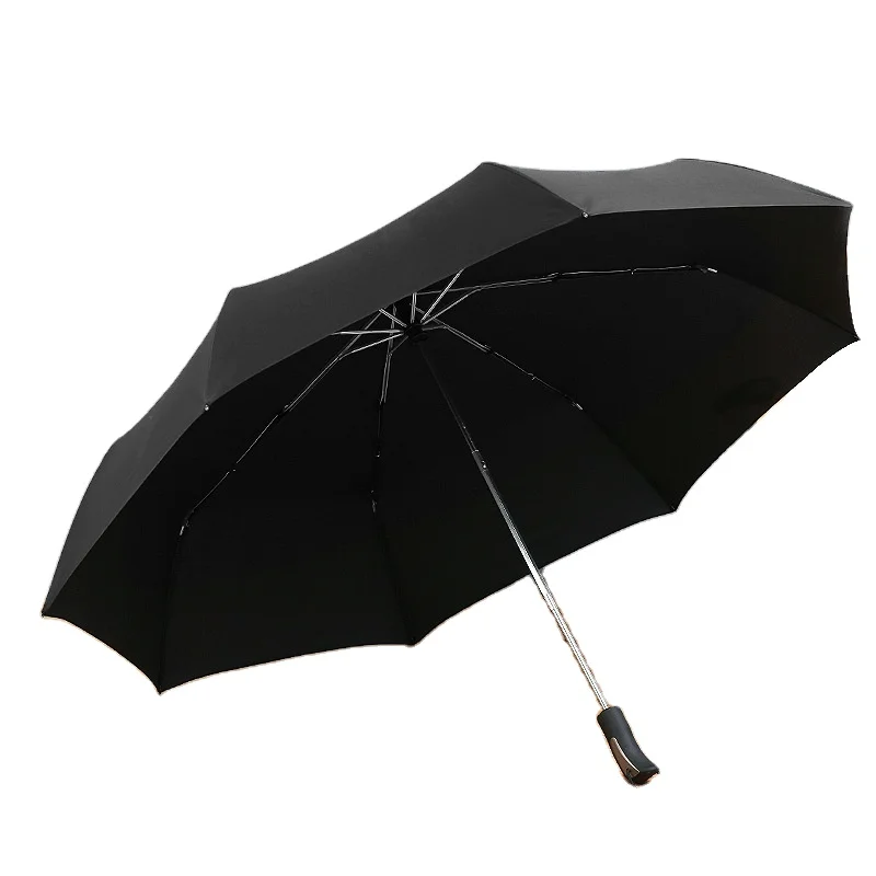 27 inches Portable 10 Rib Reverse Automatic 3 Folding Umbrella With Silver Strip Anti- Wind Storm Umbrella with Waterproof