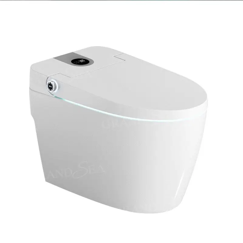 Hot Sale Modern Smart Bidet Toilet with Hidden Water Tank Remote Control Smart Ladies Care Cleaning Nozzle Smart Flushing Toilet