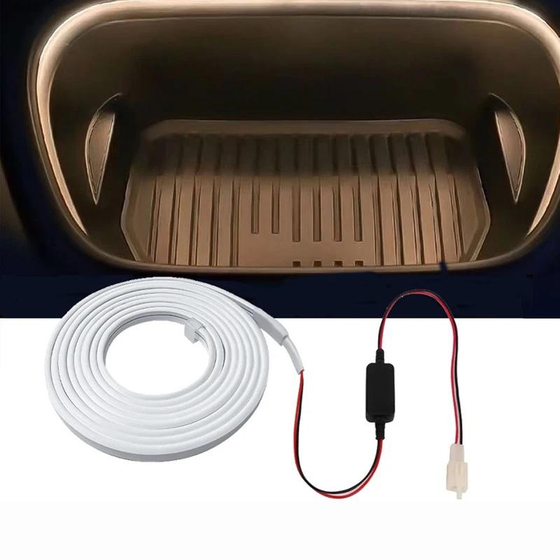 Car Front Truck Light for Tesla Model 3 Y Flexible Frunk Brighten LED Strips Modified Lighting RGB Decorative Light