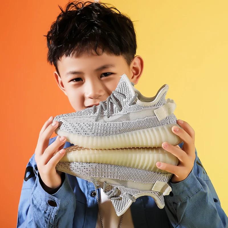 Wholesale Designer Kid Running Sneakers Casual Breathable Brand Shoes Yeezy Yezzy 350