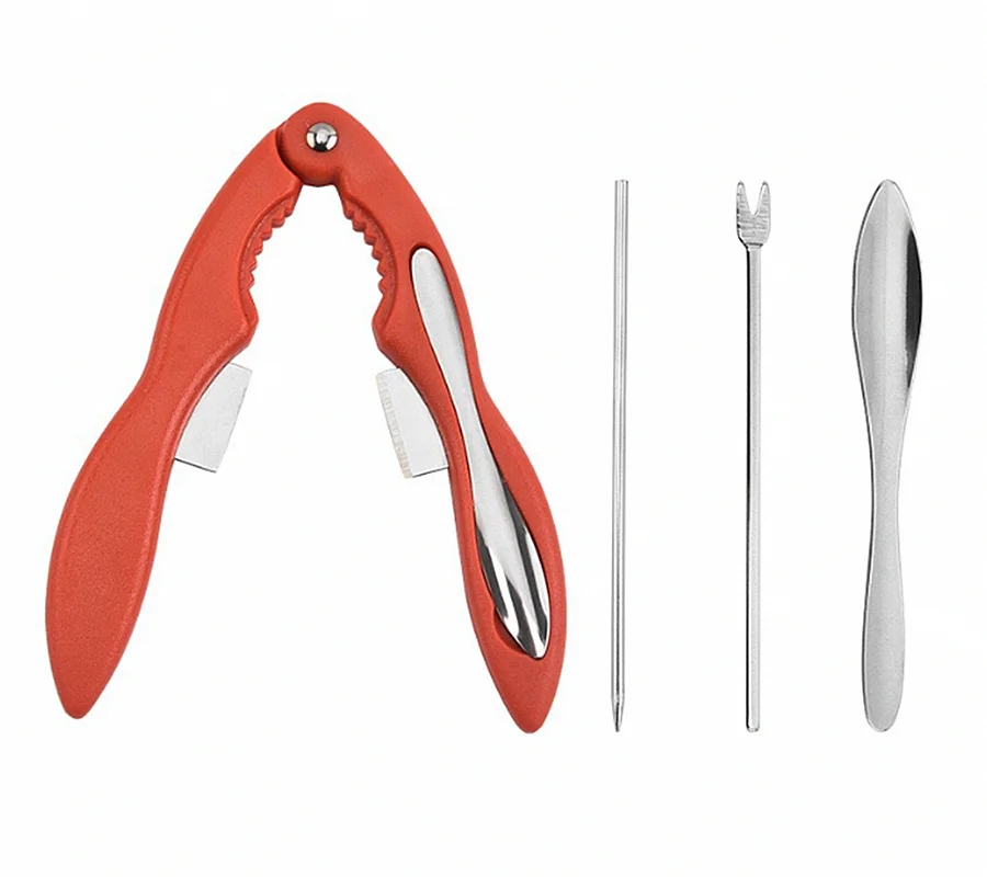 Lobster Cracker Peeling Tool Set Efficient Stainless Steel Crab Crackers