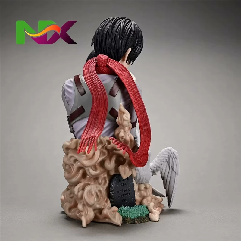 Attacks On Titan Figures 22cm 8.66 inches Japanese Anime PVC Collection Attacks On Titan Mikasa Ackerman Eren Action Figurea