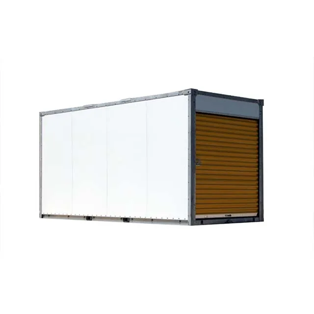 Foldable Flat Pack Shipping Prefabricated Container House Shop Garage Storage Storehouse with Roller Shutter Roll Up Door