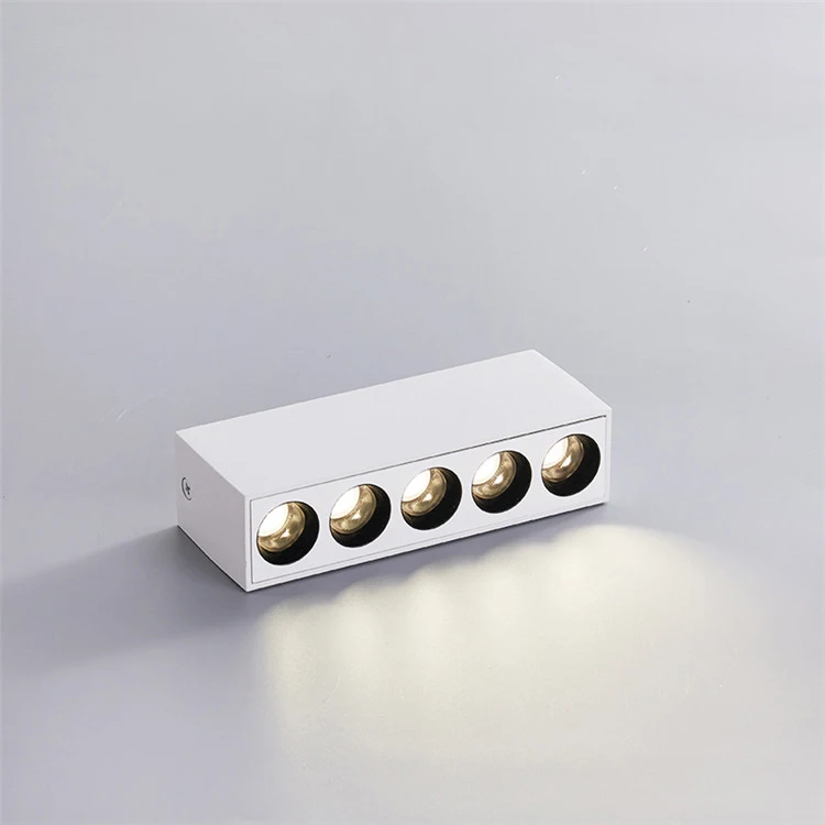 No Main Light Design Porch Living Room Ceiling Deep Cup Anti-Glare 90 CRI LED Surface Mounted Long Strip Grille Light