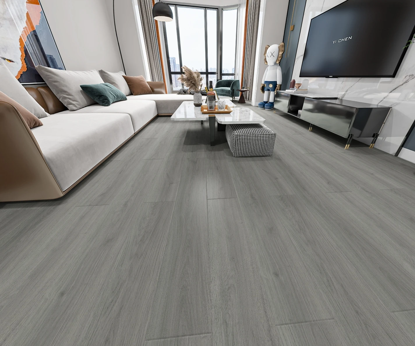 Vinyl tiles wooden texture laminate flooring