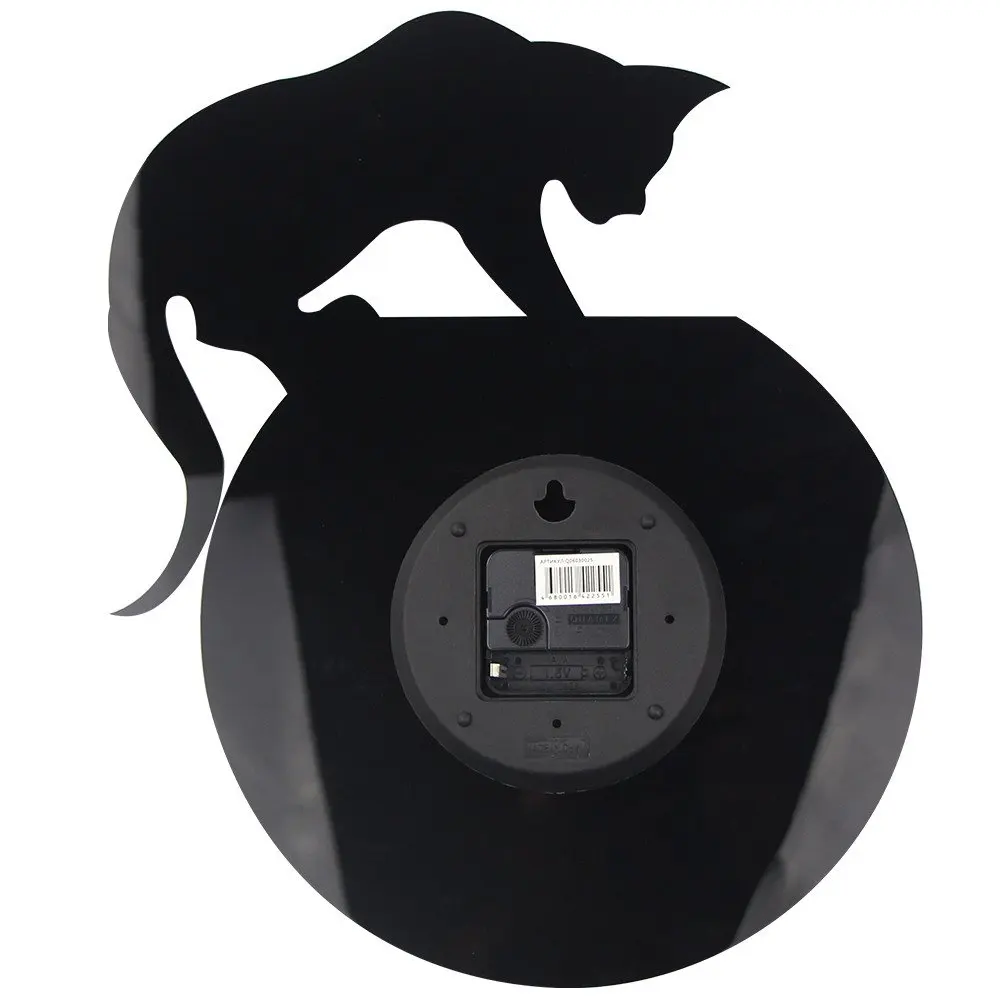 Creative acrylic Wall cat Clocks Home DIY Decoration for home  Living Room Mirror 3D Wall Design