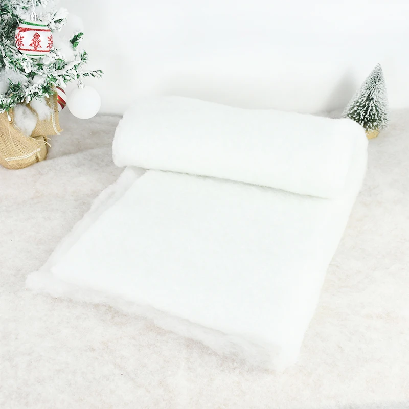 100*150cm Christmas Snow Cover Blanket Artificial Cotton Blanket Christmas Tree Skirts Backdrop Decoration Snow Carpet