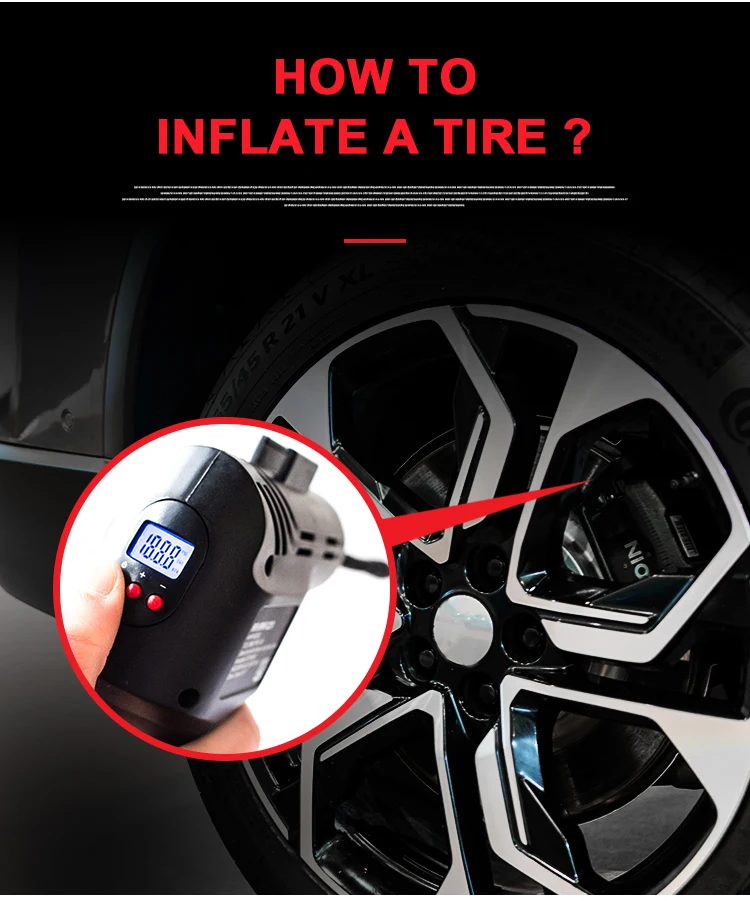 12v 200 psi для автомобиля портативный надувной цифровой беспроводной электрический умный воздушный насос