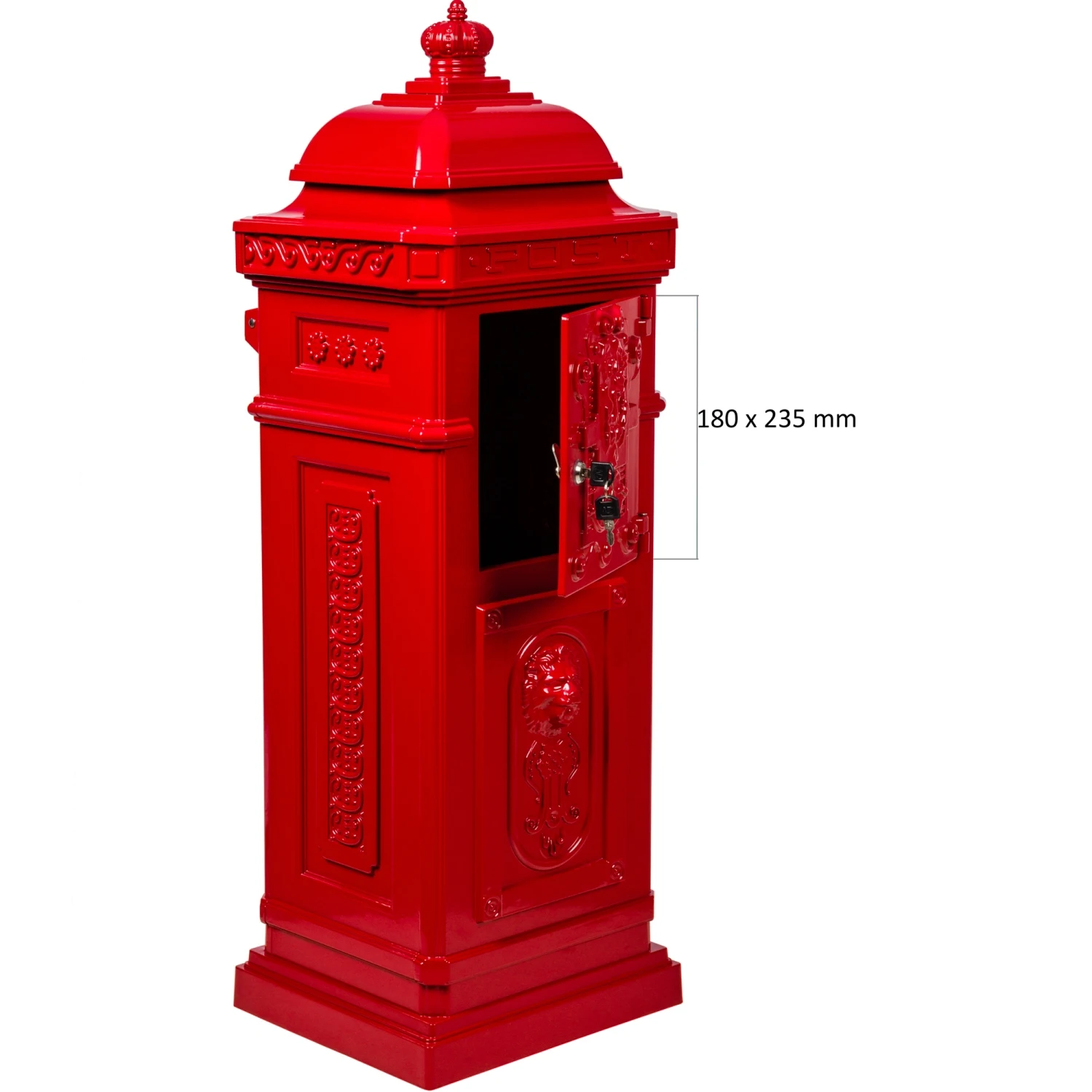 Outdoor red manufacture post box mailbox post Parcel Mailboxes Delivery Drop Post Box