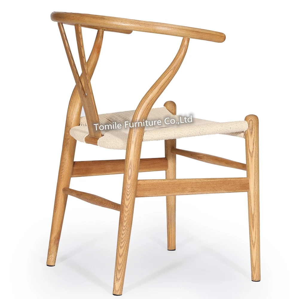 Chestnut Shell Color Ash Wood Arm chair Rattan Chair Dining Chairs Modern