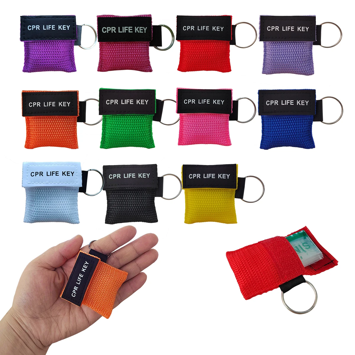 Life Key Resuscitator Mask CPR Keychain-First Aid Face Shield-For Cpr School New Students Gift-Swimming Gym Fitness Rescue