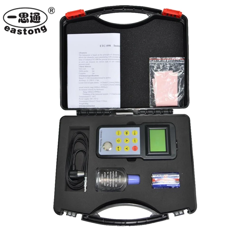 ETC-098 Цифровой ультразвуковой толщиномер Толщина металла метр