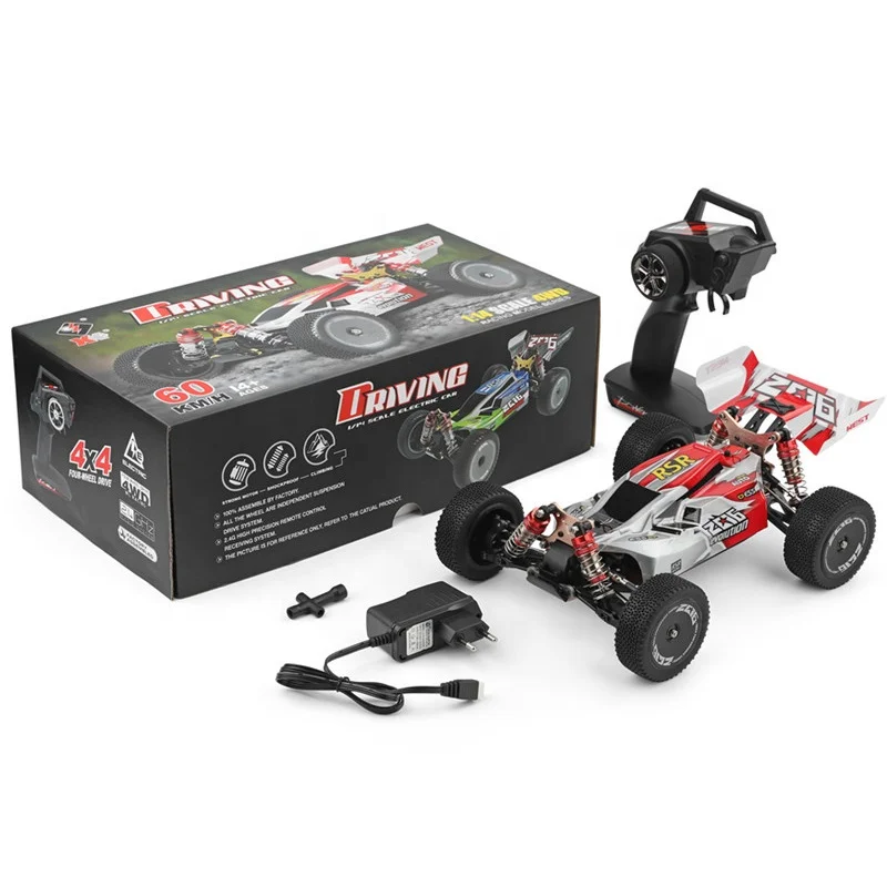  Новое поступление Wltoys 144001 1/14 4WD сплав 60 км/ч высокоскоростной Радиоуправляемый багги электрический