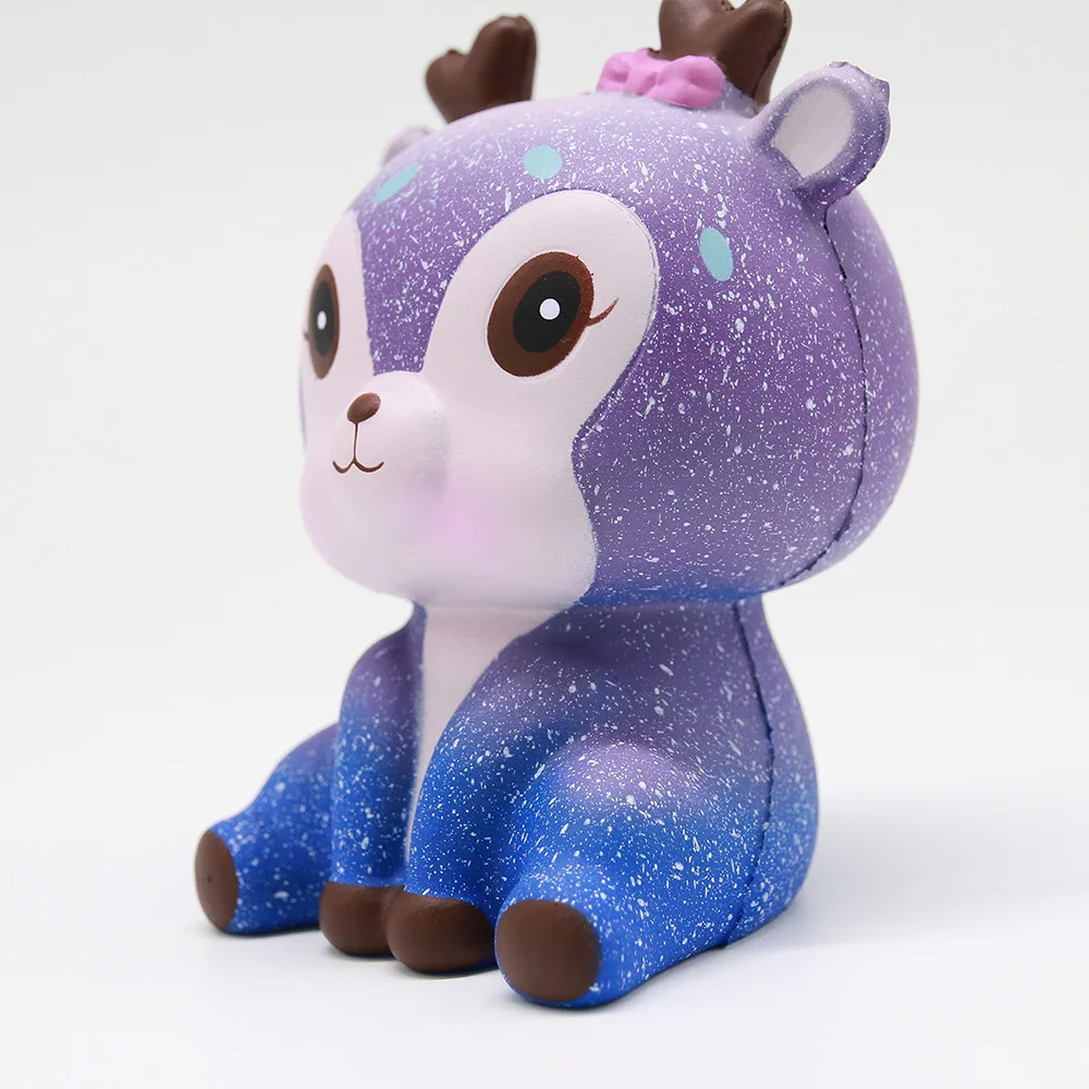 2024 New Custom Squeeze Toys  4.3 Inch Galaxy Cream Scented Slow Rising Squish Deer Kids Toys Animals Deel Gifts