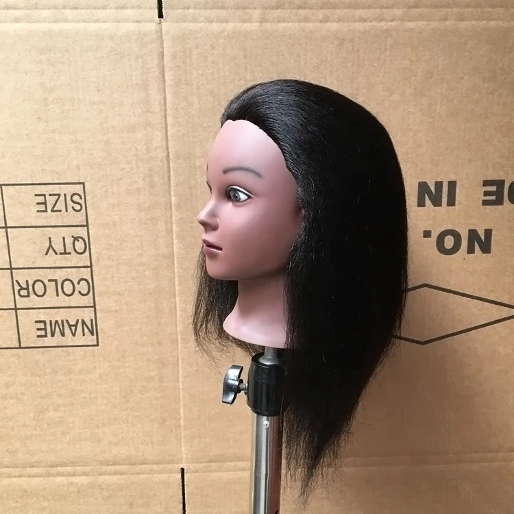 Training Heads African Real Hair Hairdressing Wig Real Hair Model Head Training Head Braid Hair Mannequin
