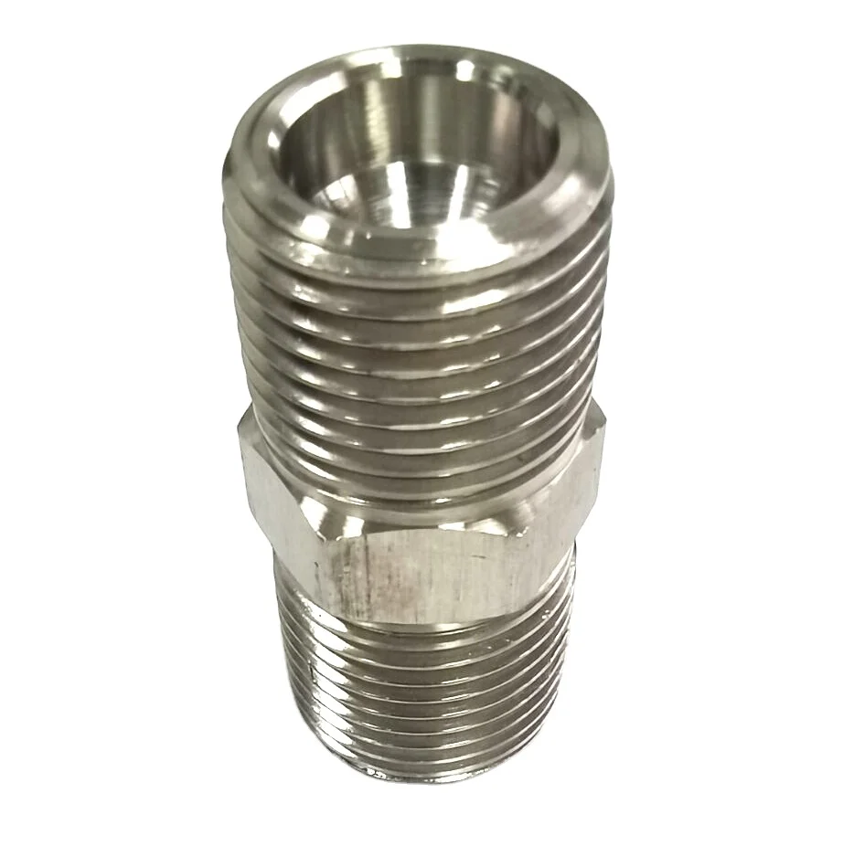 
Stainless steel adapter with double head, outer screw one side 5/8, another side 5/8 for Gas Cylinder 