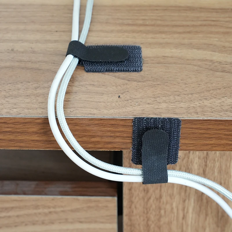 Hook and Loop Tape Wire Organizer Adhesive Cable Ties Desk Wire Management Self Adhesive Velcroes Cable Straps