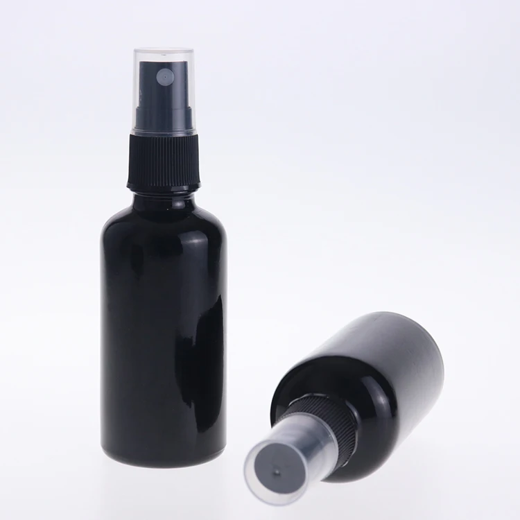 1oz 2oz 50ml Empty Matte Black Glass essential oil Spray Bottle with Fine Mist Sprayers