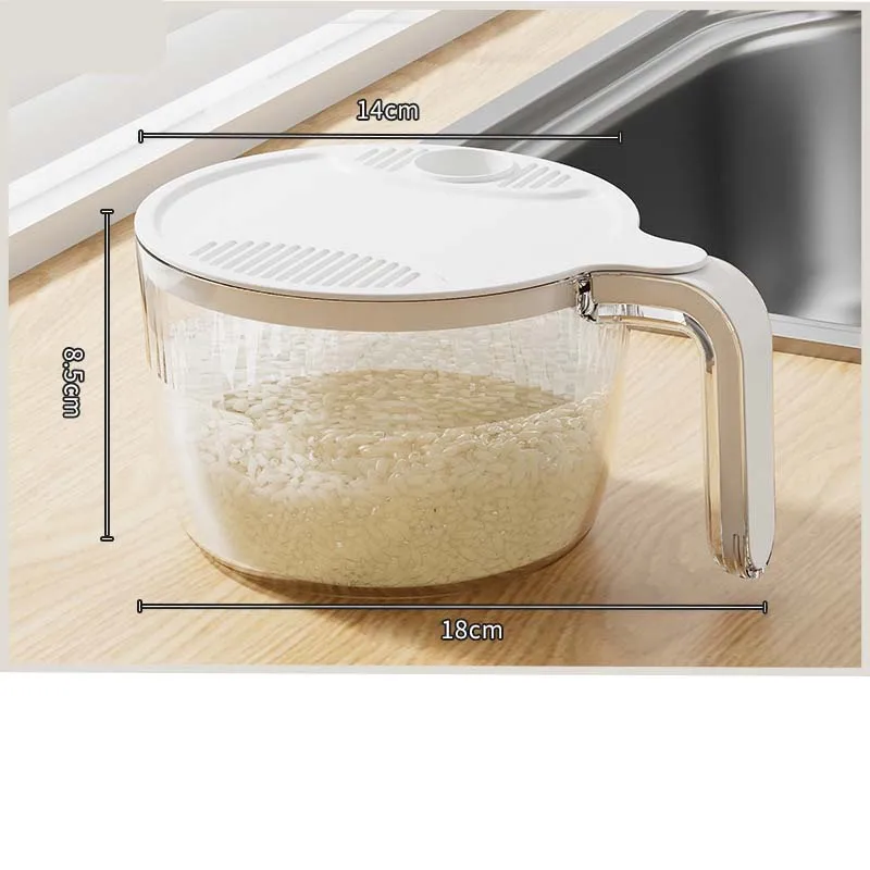 Handle Plastic Food Colander Set Rice Colander Drain Basket  With Kitchen Accessories For Cleaning Veggies And Fruits Rice