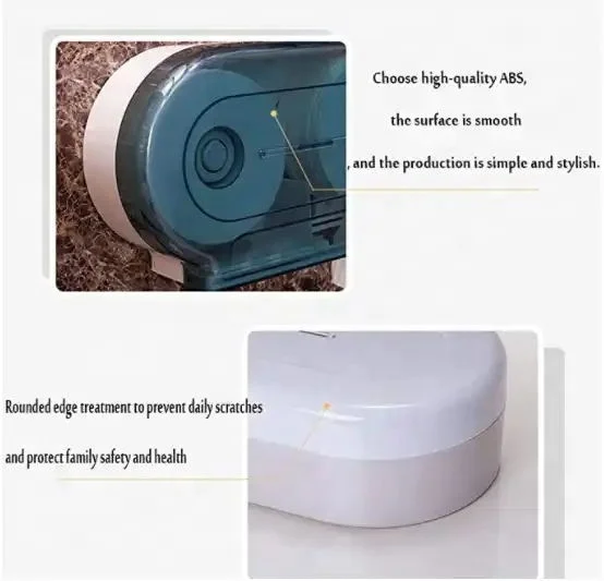 Hot Sale Plastic Double Wall Mounted Roll Paper Dispenser Hotel Plastic Double Paper Dispenser
