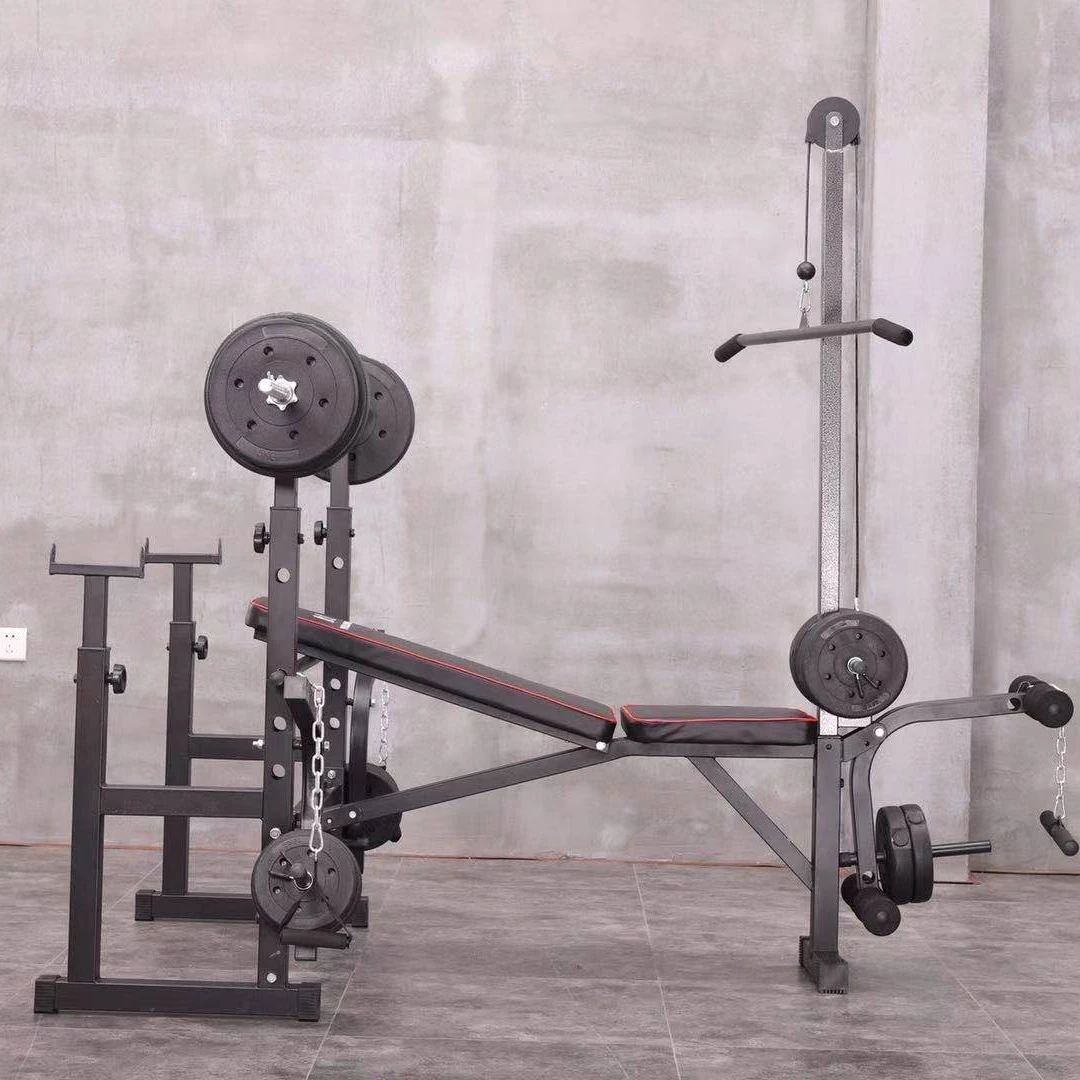 Складная плоская стойка 2 в 1 для фитнеса, многофункциональная регулируемая стойка для тренажерного зала, тяжелой атлетики