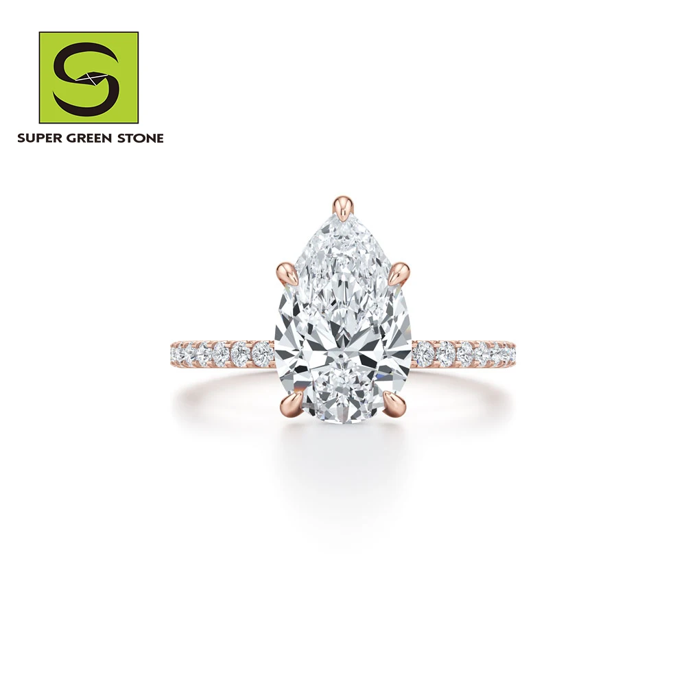 SuperGS SGSR016 Eternity Band Ring 14k Gold Lab Diamond 10k 14k 18k Fine Ring Jewelry 925 Silver Fine Jewelry Rings