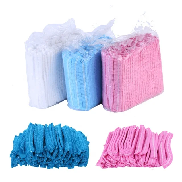 Xianzhibo Disposable Bouffant Caps 100 Pcs 21inches Hair Net Elastic Dust Cap for Food Service Kitchen Head Cover (White)